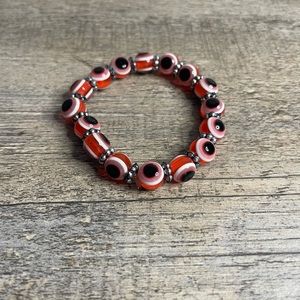 Beaded Red Evil eye Bracelet